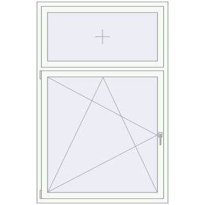 Buy Tilt-and-Turn 1240x1900 mm REHAU OPTIMUM EURO-DESIGN 70 RAL 9016 Traffic white two-sided