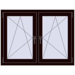Zamów teraz Okna skrzydłowe 1155x875 mm REHAU ENERGY-SAVING SYNEGO MD CHOCOLATE_BROWN dwustronny