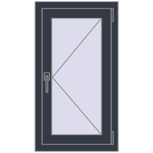 Buy Tilt-and-Turn 500x900 mm REHAU OPTIMUM EURO-DESIGN 70 ANTHRACITE_GREY_STRUKTURAL two-sided