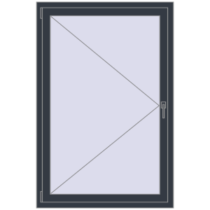 Zamów teraz Okna skrzydłowe 1000x1500 mm REHAU ENERGY-SAVING SYNEGO MD ANTHRACITE_GREY_STRUKTURAL dwustronny
