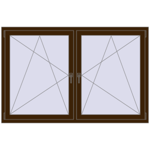 Zamów teraz Okna skrzydłowe 1815x1130 mm REHAU ENERGY-SAVING SYNEGO MD DARK_OAK dwustronny