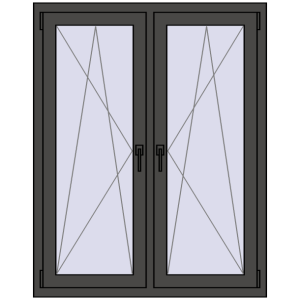 Zamów teraz Okna skrzydłowe 1050x1325 mm REHAU ENERGY-SAVING SYNEGO MD BASALT_GREY dwustronny