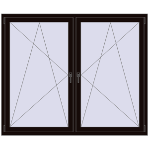 Zamów teraz Okna skrzydłowe 1815x1460 mm REHAU ENERGY-SAVING SYNEGO MD BLACK_BROWN dwustronny