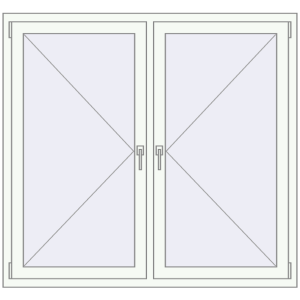 Buy Tilt-and-Turn 1470x1360 mm REHAU ENERGY-SAVING SYNEGO MD RAL 9016 Traffic white two-sided