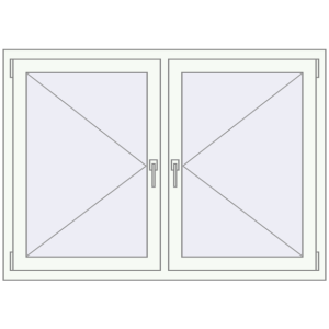 Buy Tilt-and-Turn 1400x1000 mm REHAU OPTIMUM EURO-DESIGN 70 RAL 9016 Traffic white two-sided
