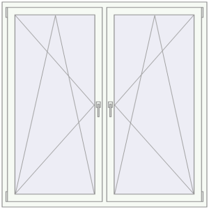 Buy Tilt-and-Turn 1600x1600 mm REHAU OPTIMUM EURO-DESIGN 70 RAL 9016 Traffic white two-sided
