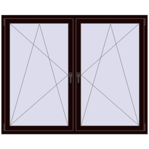 Buy Tilt-and-Turn 1755x1445 mm REHAU ENERGY-SAVING SYNEGO MD CHOCOLATE_BROWN two-sided