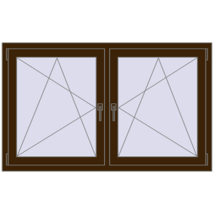 Zamów teraz Okna skrzydłowe 1485x875 mm REHAU ENERGY-SAVING SYNEGO MD DARK_OAK dwustronny