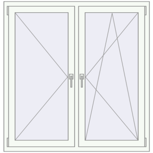Buy Tilt-and-Turn 1290x1330 mm KORSA RENOVATION REHAU EURO 70