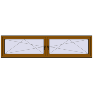 Buy Tilt-and-Turn 2500x600 mm REHAU OPTIMUM EURO-DESIGN 70 GOLDEN OAK two-sided