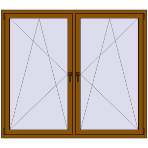 Zamów teraz Okna skrzydłowe 1840x1565 mm REHAU ENERGY-SAVING SYNEGO MD GOLDEN OAK dwustronny