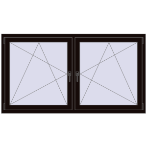 Zamów teraz Okna skrzydłowe 1815x950 mm REHAU ENERGY-SAVING SYNEGO MD BLACK_BROWN dwustronny