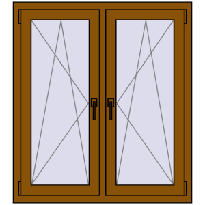 Okno plastikowe 1005x1130 mm Dwuskrzydłowe. Widok od środka Zamów teraz Okna skrzydłowe 1005x1130 mm REHAU ENERGY-SAVING SYNEGO MD GOLDEN OAK dwustronny