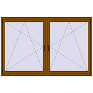 Zamów teraz Okna skrzydłowe 2200x1400 mm REHAU ENERGY-SAVING SYNEGO MD GOLDEN OAK dwustronny