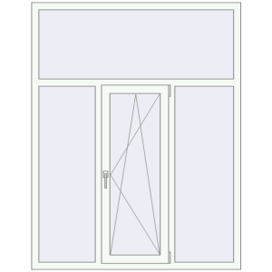 Buy Tilt-and-Turn 1450x1850 mm REHAU OPTIMUM EURO-DESIGN 70 RAL 9016 Traffic white two-sided