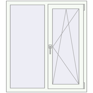 Buy Tilt-and-Turn 1030x1160 mm REHAU OPTIMUM EURO-DESIGN 70 RAL 9016 Traffic white two-sided