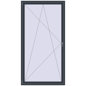 Buy Tilt-and-Turn 1200x2300 mm REHAU OPTIMUM EURO-DESIGN 70 ANTHRACITE_GREY_STRUKTURAL two-sided