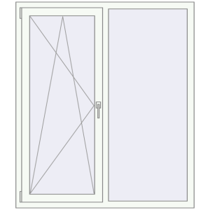 Buy Tilt-and-Turn 1300x1500 mm REHAU OPTIMUM EURO-DESIGN 70 RAL 9016 Traffic white two-sided