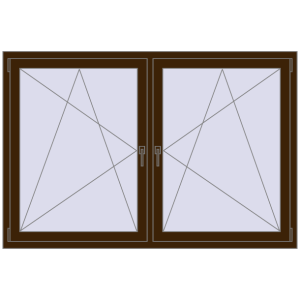 Zamów teraz Okna skrzydłowe 1830x1175 mm REHAU ENERGY-SAVING SYNEGO MD DARK_OAK dwustronny