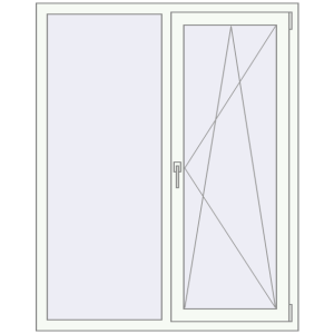 Buy Tilt-and-Turn 1200x1500 mm REHAU ENERGY-SAVING SYNEGO MD RAL 9016 Traffic white two-sided