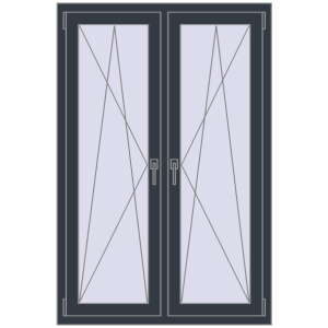 Zamów teraz Okna skrzydłowe 1005x1505 mm REHAU ENERGY-SAVING SYNEGO MD ANTHRACITE_GREY_STRUKTURAL dwustronny