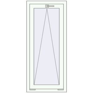 Buy Tilt-and-Turn 550x1250 mm REHAU OPTIMUM EURO-DESIGN 70 RAL 9016 Traffic white two-sided