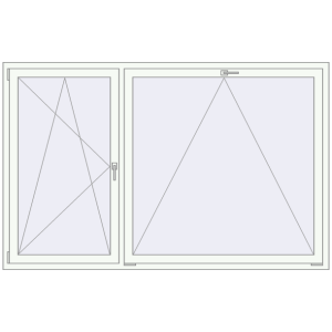 Zamów teraz Okna skrzydłowe 2200x1400 mm REHAU OPTIMUM EURO-DESIGN 70 RAL 9016 Traffic white dwustronny