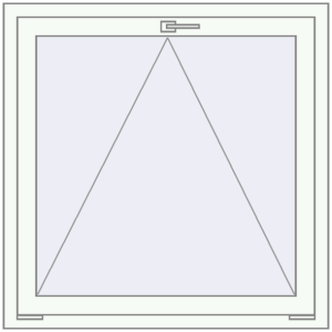 Buy Tilt-and-Turn 1000x1000 mm REHAU OPTIMUM EURO-DESIGN 70 RAL 9016 Traffic white two-sided