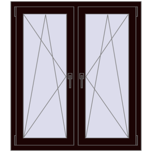 Zamów teraz Okna skrzydłowe 1080x1175 mm REHAU ENERGY-SAVING SYNEGO MD CHOCOLATE_BROWN dwustronny