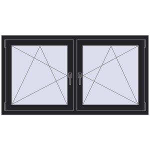Zamów teraz Okna skrzydłowe 1500x815 mm REHAU ENERGY-SAVING SYNEGO MD BLACK_ULTI-MATT dwustronny