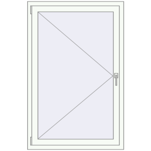 Buy Tilt-and-Turn 870x1400 mm REHAU OPTIMUM EURO-DESIGN 70 RAL 9016 Traffic white two-sided