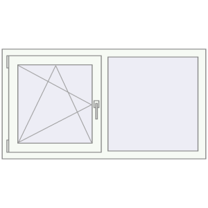 Buy Tilt-and-Turn 1300x700 mm REHAU OPTIMUM EURO-DESIGN 70 RAL 9016 Traffic white two-sided