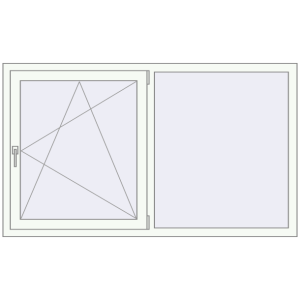 Buy Tilt-and-Turn 1700x1000 mm REHAU OPTIMUM EURO-DESIGN 70 RAL 9016 Traffic white two-sided