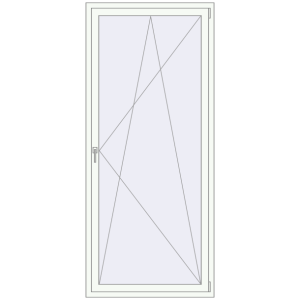 Buy Tilt-and-Turn 1000x2300 mm REHAU ENERGY-SAVING SYNEGO MD RAL 9016 Traffic white two-sided