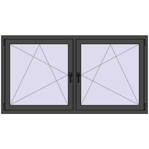 Zamów teraz Okna skrzydłowe 1755x935 mm REHAU ENERGY-SAVING SYNEGO MD BASALT_GREY dwustronny