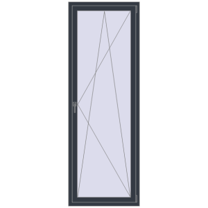 Buy Tilt-and-Turn 800x2300 mm REHAU OPTIMUM EURO-DESIGN 70 ANTHRACITE_GREY_STRUKTURAL two-sided