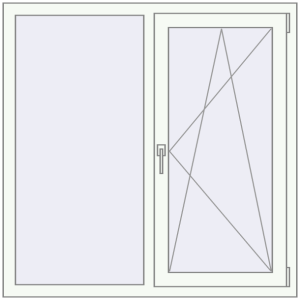 Buy Tilt-and-Turn 1200x1200 mm KORSA OPTIMUM REHAU EURO 70