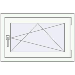 Buy Tilt-and-Turn 770x490 mm REHAU BRILLANT DESIGN RAL 9016 Traffic white two-sided