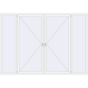 Buy Tilt-and-Turn 3200x2250 mm REHAU OPTIMUM EURO-DESIGN 70 RAL 9016 Traffic white two-sided