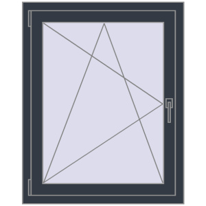 Zamów teraz Okna skrzydłowe 800x1000 mm CLASICTHERM 70 ANTHRACITE_GREY_STRUKTURAL dwustronny