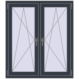 Zamów teraz Okna skrzydłowe 1080x1205 mm REHAU ENERGY-SAVING SYNEGO MD ANTHRACITE_GREY_STRUKTURAL dwustronny