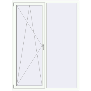 Buy Tilt-and-Turn 1500x2000 mm ALU STANDARD 72 RAL 9016 Traffic white two-sided