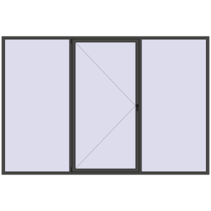 Buy Tilt-and-Turn 3600x2400 mm REHAU ENERGY-SAVING SYNEGO MD BASALT_GREY two-sided