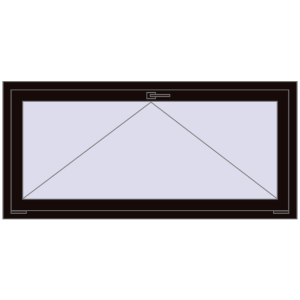 Buy Tilt-and-Turn 1500x700 mm REHAU OPTIMUM EURO-DESIGN 70 BLACK_BROWN two-sided