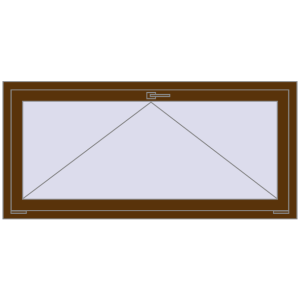 Buy Tilt-and-Turn 1500x700 mm REHAU OPTIMUM EURO-DESIGN 70 WALNUT two-sided