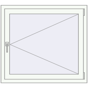 Buy Tilt-and-Turn 1000x900 mm REHAU BRILLANT DESIGN RAL 9016 Traffic white two-sided