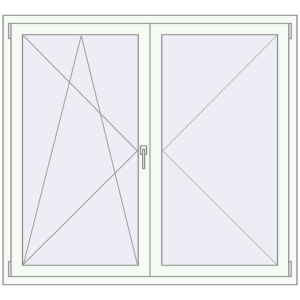 Buy Tilt-and-Turn 1500x1400 mm REHAU BRILLANT DESIGN RAL 9016 Traffic white two-sided