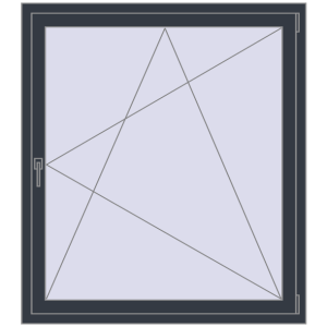 Buy Tilt-and-Turn 1200x1400 mm REHAU OPTIMUM EURO-DESIGN 70 ANTHRACITE_GREY_STRUKTURAL two-sided