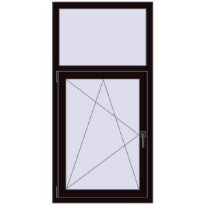 Zamów teraz Okna skrzydłowe 750x1500 mm KORSA BRILLANT DESIGN BLACK_BROWN dwustronny