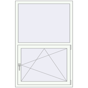 Okno plastikowe 1000x1500 mm Jednoskrzydłowe z naświetlem. Widok od środka Zamów teraz Okna skrzydłowe 1000x1500 mm EPSILON OPTIMA RAL 9016 Traffic white dwustronny